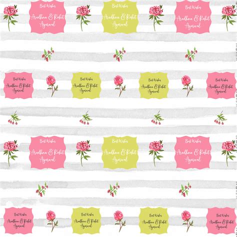 Personalised Wrapping Papers Roses And Poses Label Shabel Labelshabel
