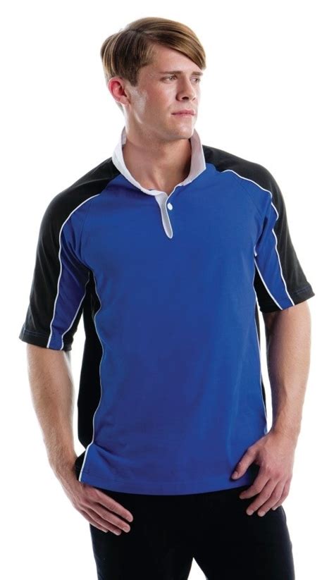 Rugby shirts have a buttoned opening at the top, in a similar style to polo shirts but with a stiffer collar. Gamegear Continental Short Sleeve Rugby Shirt, KK613 ...