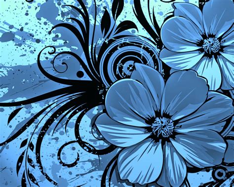 Free Download Flower Blue Wallpaper Hd Wallpapers Vector Flower Blue