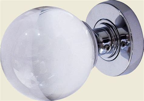 jh5201 polished chrome glass ball door knob set