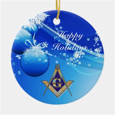 Personalise Masonic Emblem Christmas Ornament Uk