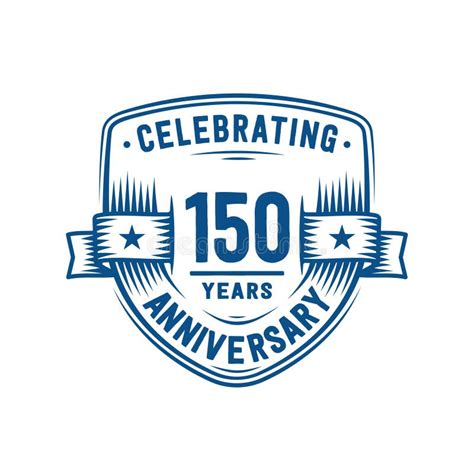 150 Years Anniversary Celebration Shield Design Template 150th