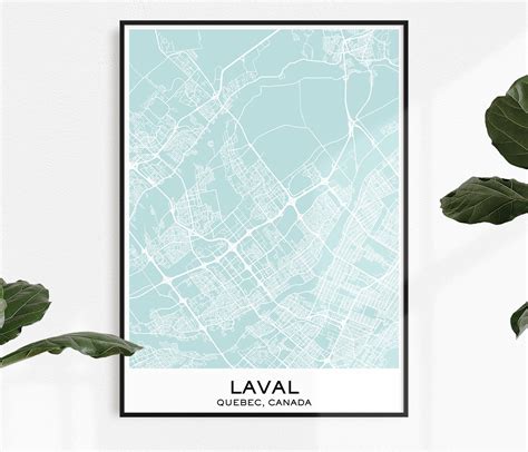 Laval Map Print Map Print Laval City Print Laval Laval | Etsy