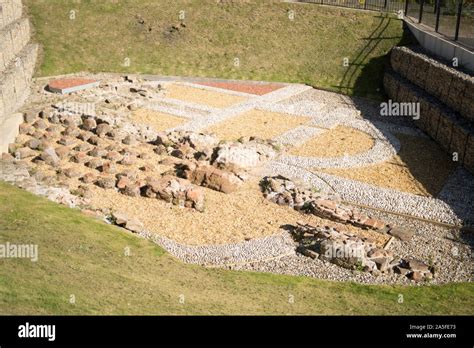 The Excavated Remains Of The Original Roman Bathhouse At Segedunum