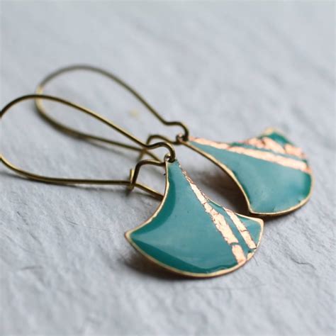 Art Deco Enamel Earrings By Silk Purse Sows Ear