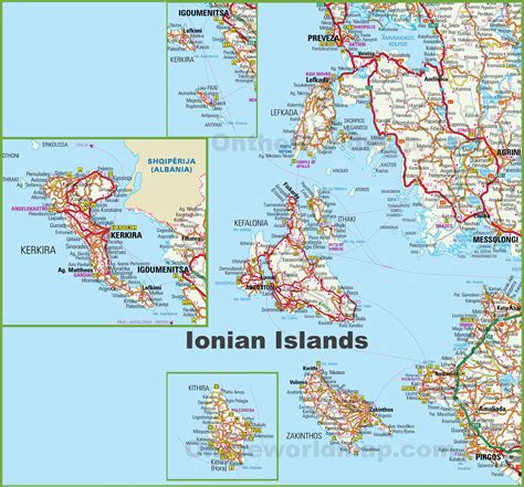 Ionian Islands Tourist Map