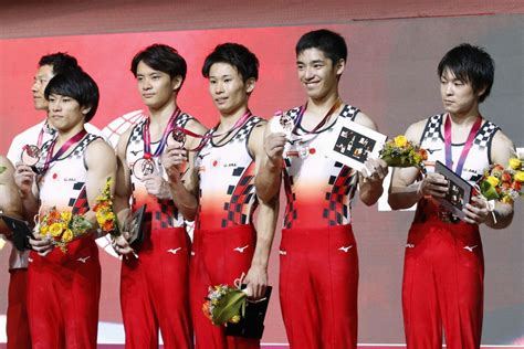 Gymnastics Japan Mens Team Wins Bronze At Worlds Books Olympic Berth