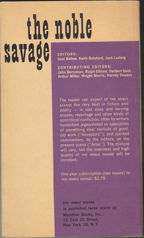 The Noble Savage 1 Saul Bellow