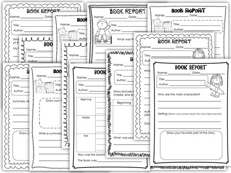 First Grade Book Report Template 2 Templates Example Templates
