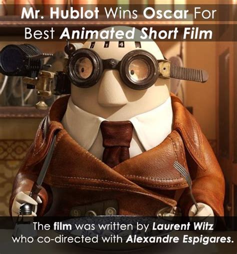 Mrhublot Wins Oscar For Best Animated Short Film Short Film Film Up