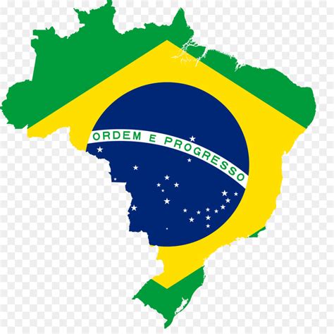 Bandeira Do Brasil Em Formato De Mapa