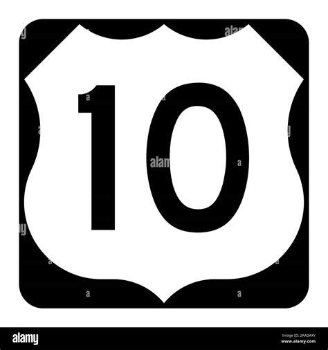 Us Route 10 Sign Stock Photo Alamy