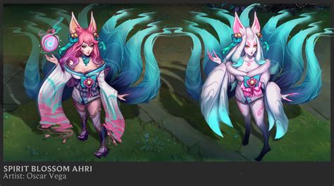 Artstation Spirit Blossom Ahri Oscar Vega Character Art League Of