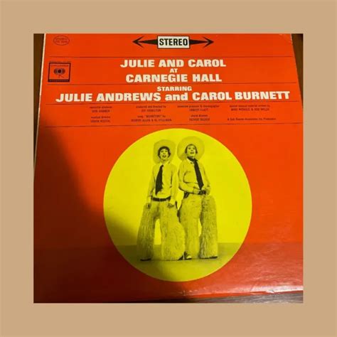 Julie And Carol At Carnegie Hall Julie Andrews And Carol Burnett Vinyl