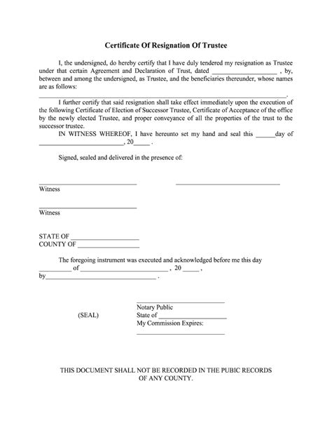 Ny State Eptl Renuncfiation Of Trustee Fillable Form Printable Forms