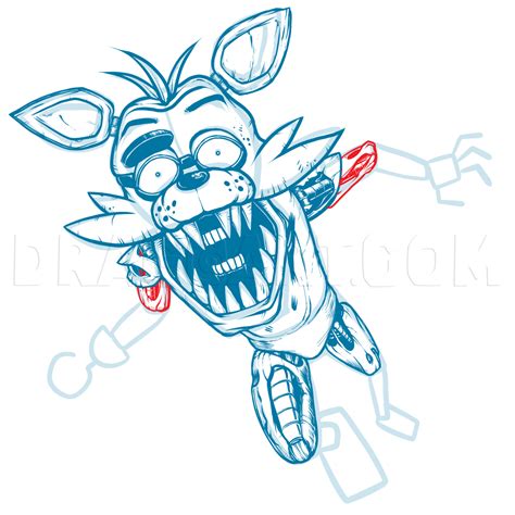 How To Draw Foxy The Fox Five Nights At Freddys Step By Step Drawing