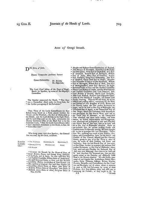 House Of Lords Journal Volume 27 June 1752 British History Online