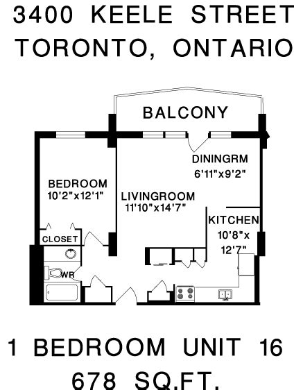 Floorplans For Apartments In Toronto At 3400 Keele Street Keele