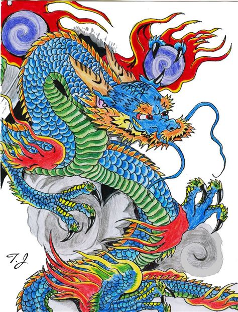 Blue Chinese Dragonby Silgan On Deviantart 중국 용 그림 Deviantart