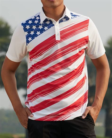 Us Flag Golf Shirts Dablosportswear