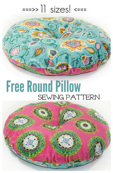 Bring color and style into your décor by sewing your own round pillow with a ruffled edge. Free Round Pillow Sewing Pattern - DIY Crush