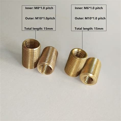 10pieceslot M456 To M10 M8 To M10 M10 To M12m14 Threaded Hollow Tube Adapter Inner Outer