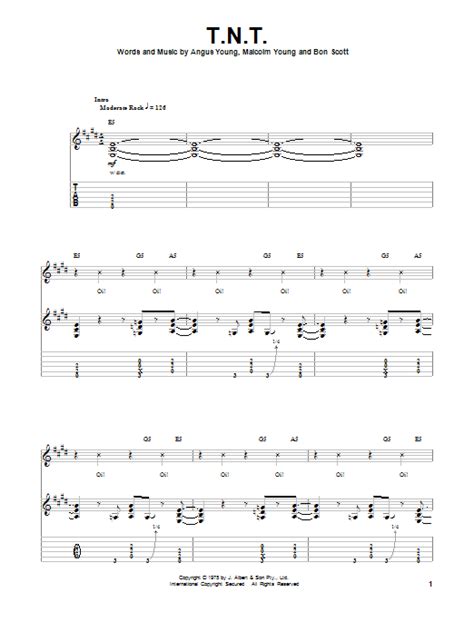 Tnt By Acdc Guitar Tab Play Along Guitar Instructor