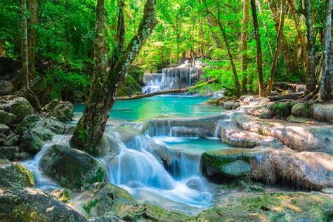 Beautiful Waterfall In Thailand Jungle — Stock Photo © Ifee 59100361
