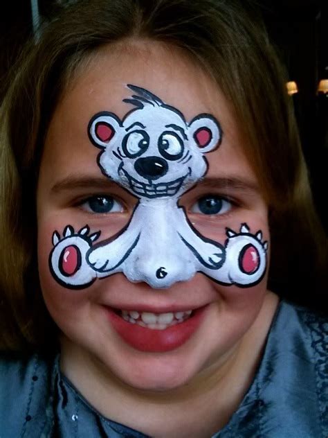 Pick Your Nose Polar Bear Face Painting Bear Face Paint Animal Face