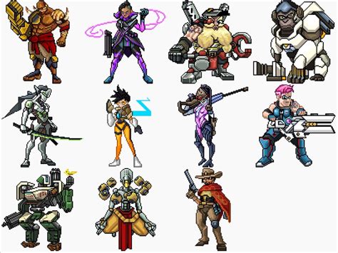 Characters In Space Pixel Art