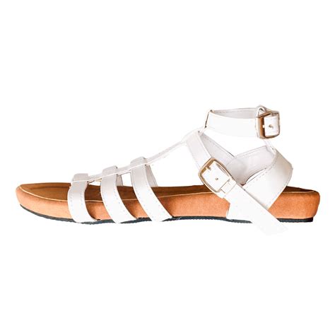 White Roman Footbed Sandals Gabriellaspickcom