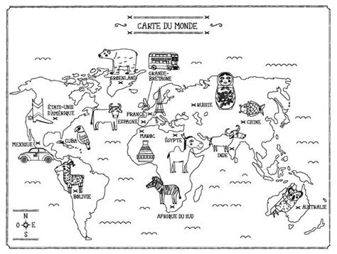 Carte du monde dessin simple | my blog, image source: Carte Du Monde Coloriage Luxury Les 8 Meilleures Images Du ...