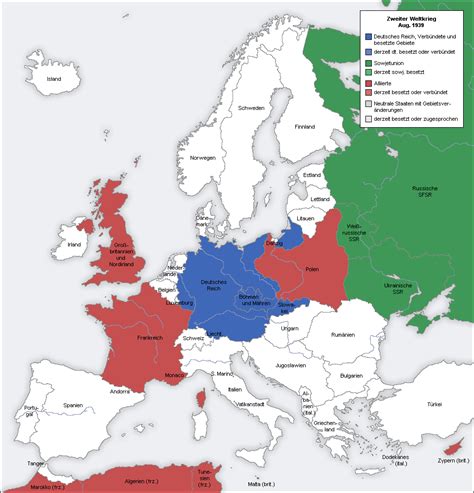 France was a german controlled front during ww2. Map Of Europe Ww2