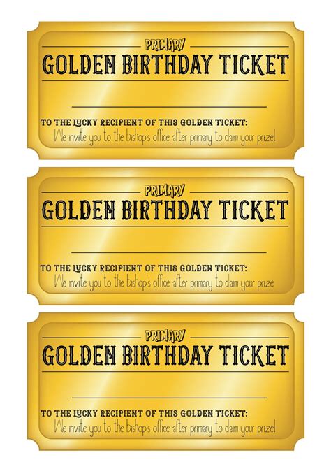 Printable Golden Ticket Customize And Print