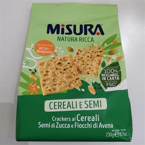 Misura Crackers Ai Cereali Semi Di Zucca E Fiocchi Di Avena Natura