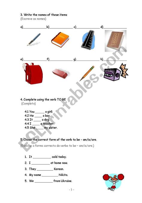Greetings School Objects Verb To Be Numbers Pronouns Page 2 Esl