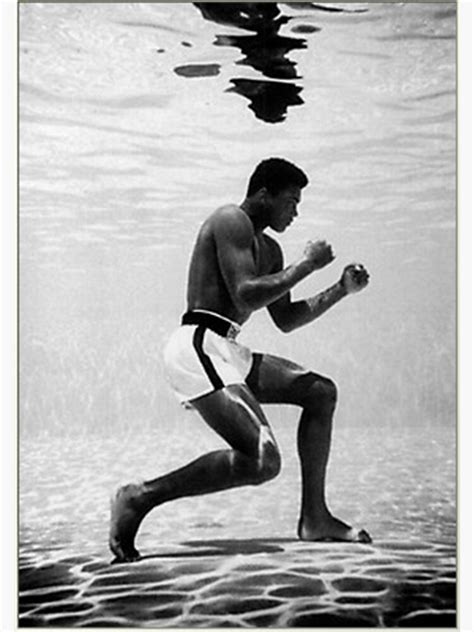 Muhammad Ali Under Water Poster For Sale By Carolynhalter Redbubble