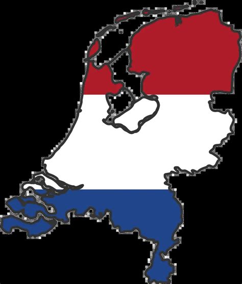 Netherlands Flag Map •
