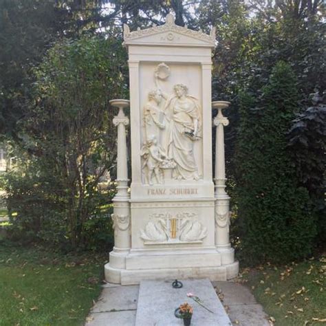 Franz Schuberts Grave At Viennas Zentralfriedhof In Vienna Austria
