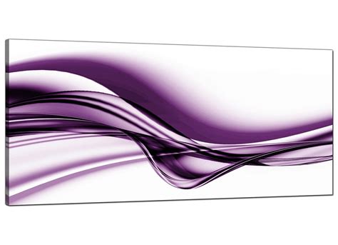 Purple Abstract Canvas Wall Art 120cm X 50cm Elict