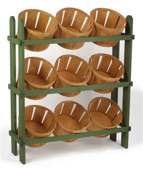 Wooden Basket Display Bulk Merchandising For Retail Display Basket