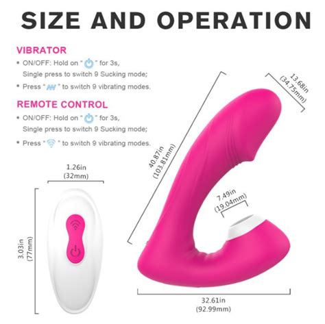 Remote Oral Clit Sucking Vibrator G Spot Dildo Vibe Sucker Sex Toy For