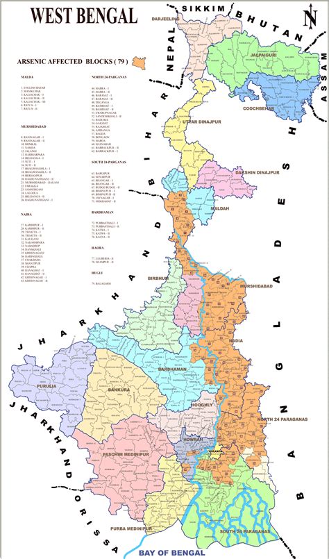 Political Map Of West Bengal Mapsof Net