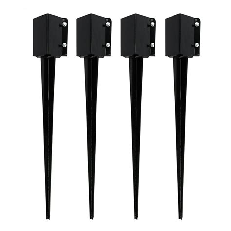 Bisupply Fence Post Anchor Ground Spike Metal Fence Stakes 4 Pack 36