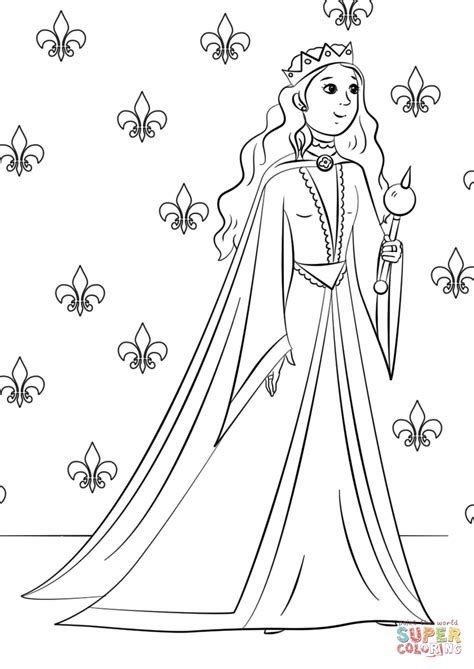 Gorgeous Queen Coloring Page Free Printable Coloring Pages
