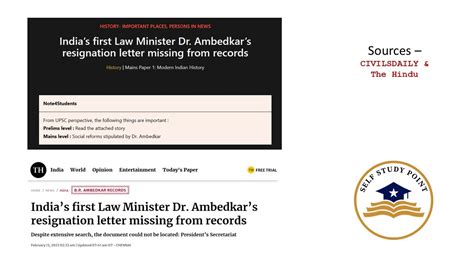 Indias First Law Minister Dr Ambedkars Resignation Letter Missing