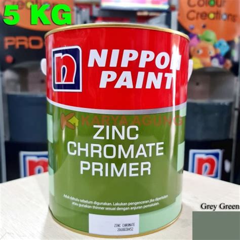 Jual Nippon Zinc Chromate Grey Green Protective Dasar Anti Karat 5 Kg