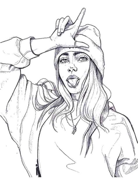 20 Free Printable Billie Eilish Coloring Pages