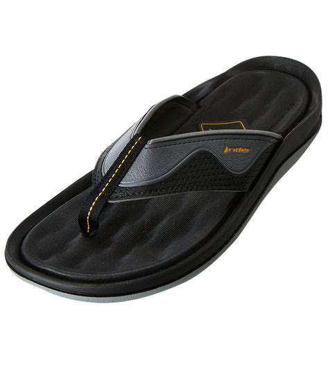 Rider Mens Dunas Evolution Ii Thong Flip Flop Blackgrey At