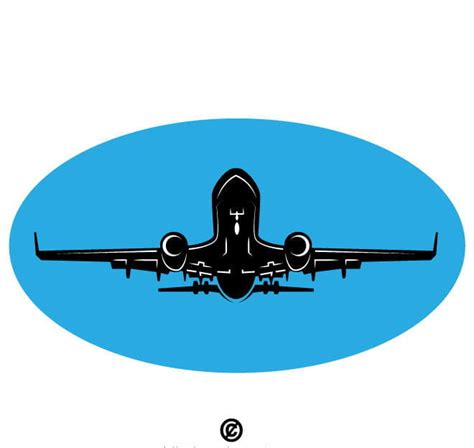Passenger Aircraft Silhouette Eps Ai Vector Uidownload